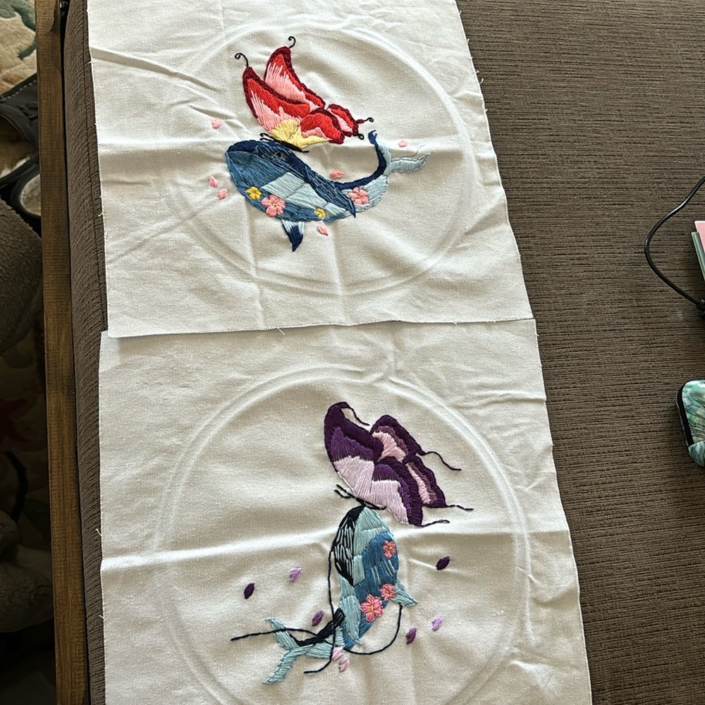 Crosstitch fabric for frames and colourful bookmarks